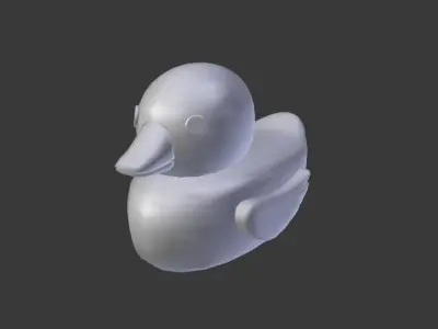 Duckling rubber duck toy Low-poly 3D model