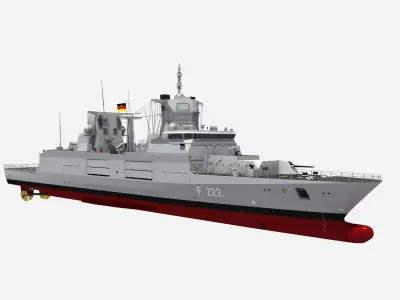 TYPE 125 BADEN WURTTEMBERG CLASS FRIGATE 3D model