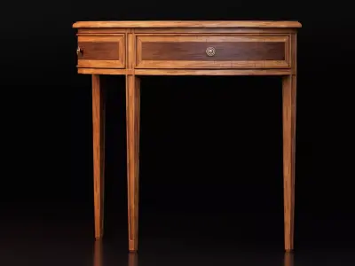 Classic Wooden Console Table Free low-poly 3D model