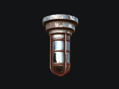 Bunker Light PBR Low-poly 3D model