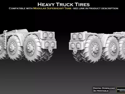Heavy Truck Tires 3D print model