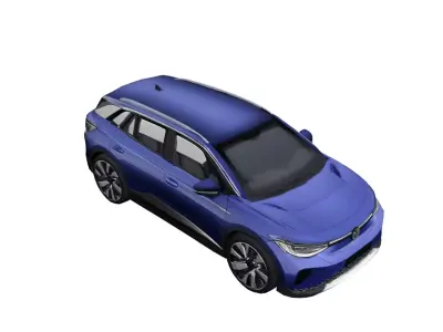 Volkswagen ID4 Low Poly Electric SUV Vehicle Model Low-poly 3D model