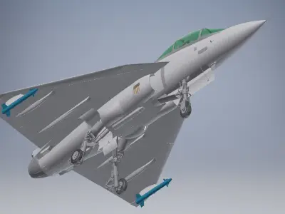 Maiden flight of LCA Navy 3d model 3D model