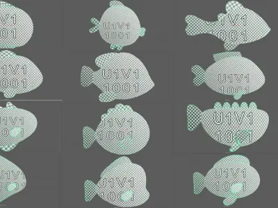 Fish Sea Collection Low-poly 3D model