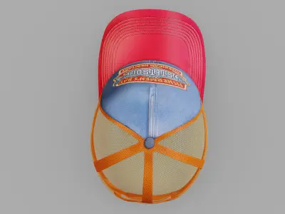 Trucker cap 2 Low-poly 3D model