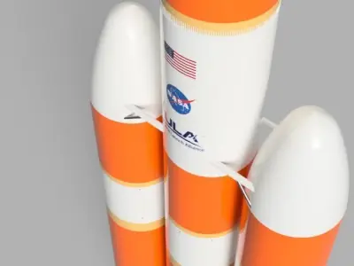 Delta 4 heavy rocket model Free 3D model
