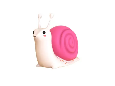 Cartoon Snail v004 - 3D Model Low Poly Low-poly 3D model