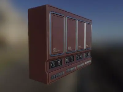 Lockers  Low-poly 3D model purchase