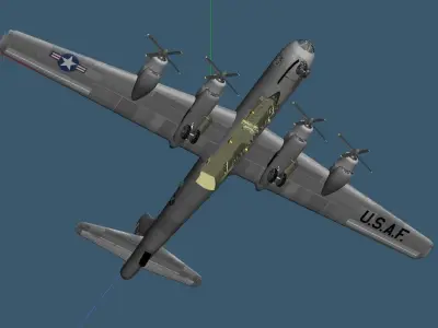 NASA B-50 X plane mother ship 3D model