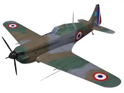 Morane Saulnier MS406 3D model