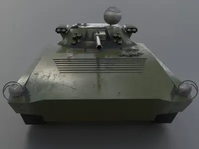 Infantry war machine Low-poly 3D model