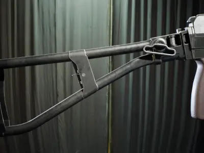 PBR - ASVAL Assault Rifle - Game-Ready 3D Asset Low-poly 3D model