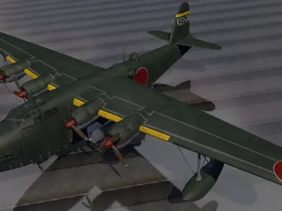 Kawanishi H8K2 Emily 3D model