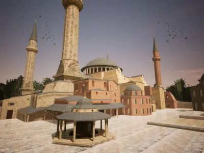 Hagia Sophia Ayasofya Turkey - 3D model Low-poly 3D model