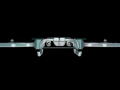 Drone V solar powered wheeled vehicle Low-poly 3D model