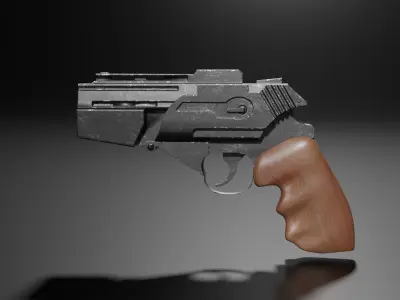 Battlestar Galactica Handgun Low-poly 3D model