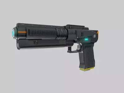 Energy Pistol Low-poly 3D model