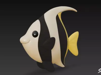 Cartoon Plush Moorish Low-poly 3D model