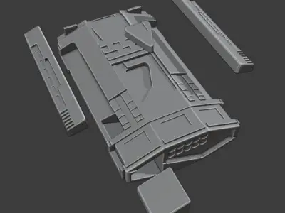 spaceship part 3D model