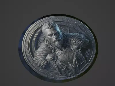 Ragnar Lothbrok Medallion 3D print model