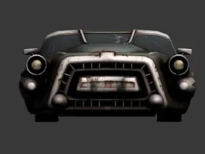 3D model of a vintage Low-poly 3D model