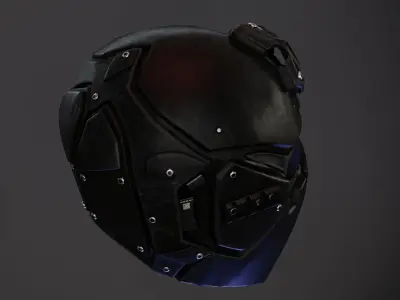 Devtac Ronin Ballistic Mask TACTICAL Low-poly 3D model
