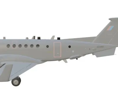 Beechcraft - RAF - SHADOW R1 ISTAR Aircraft - Low-poly 3D model