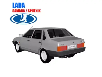 VAZ 2109 LADA SAMARA Low-poly 3D model