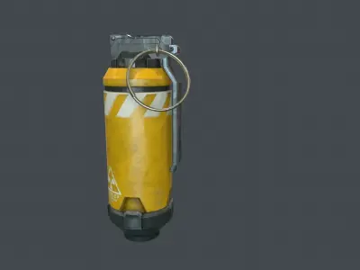 futuristic granade  Low-poly 3D model