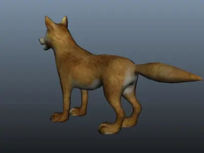 Cartoon Fox animal suitable for Ar VR Mammal 3D model