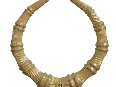 Bamboo Earring Jewelry made in Blender Free 3D model