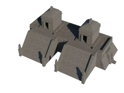 Mayan Temple Low-poly 3D model