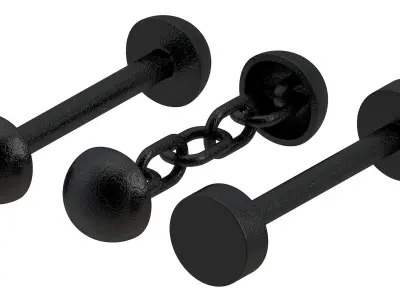 Naval Cannon Bars 3D model