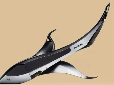 modern epic aircraft jet Low-poly 3D model