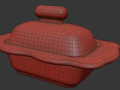 ButterCase spaceship with saucer Free low-poly 3D model