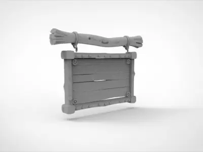 medieval sign 3D print model