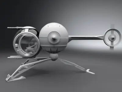 Oblivion Bubbleship Flyer Scale model 3D print model