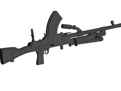 Bren light machine gun 3D model