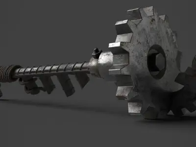 Modifiable Strike Weapon 08 Low-poly 3D model