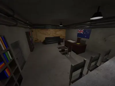 Military Bunker - New Zeland Low-poly 3D model