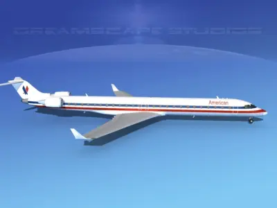 Bombardier CRJ1000 American Airlines 3D model