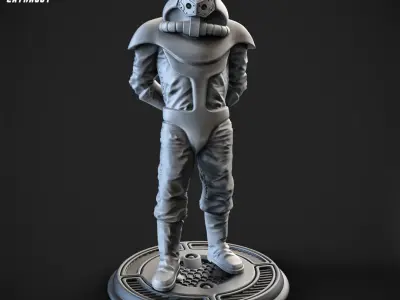 Pilot for Blubbery Robot 100mm and 32mm 3D print model