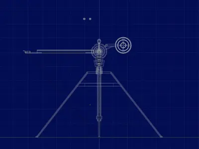 Fictional Inter-War Styled Machine Gun Low-poly 3D model