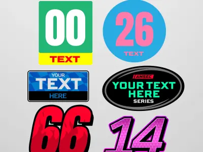 Race car Decals Free 3D model