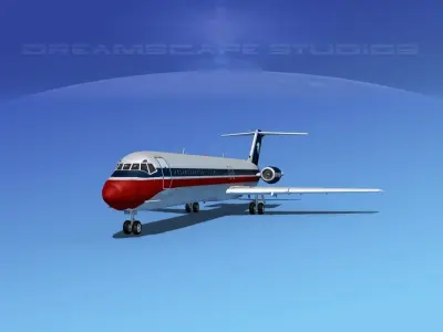 Douglas DC-9-50 Aero Mexico 2 3D model