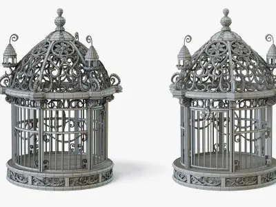 Birdcage Fantasy Low-poly 3D model