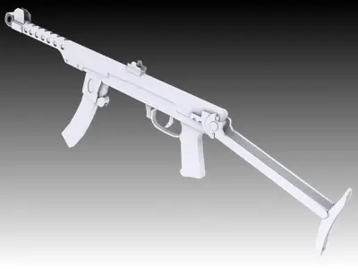 PPS43 gun Low-poly 3D model