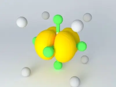 d xy orbital superimposed on an octahedral model Free 3D model