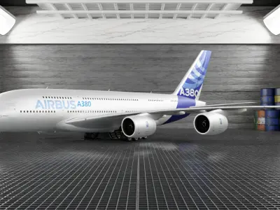 Airbus A380 3D Model Ultra Realistic Exterior Full Interior 3D model