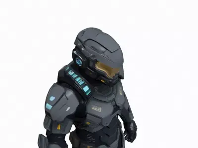 Military Soldier Character 3D Model Realistic Tactical Outfit 01 3D model